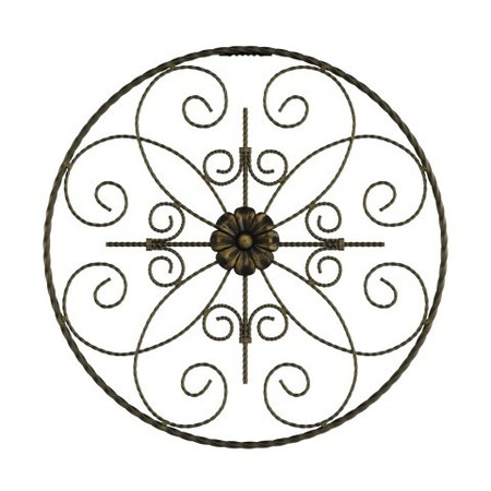 Hastings Home Medallion Metal Wall Art, 14 Inch Round Metal Home Decor, Hand Crafted with Mounting Screws Included 446376XIT